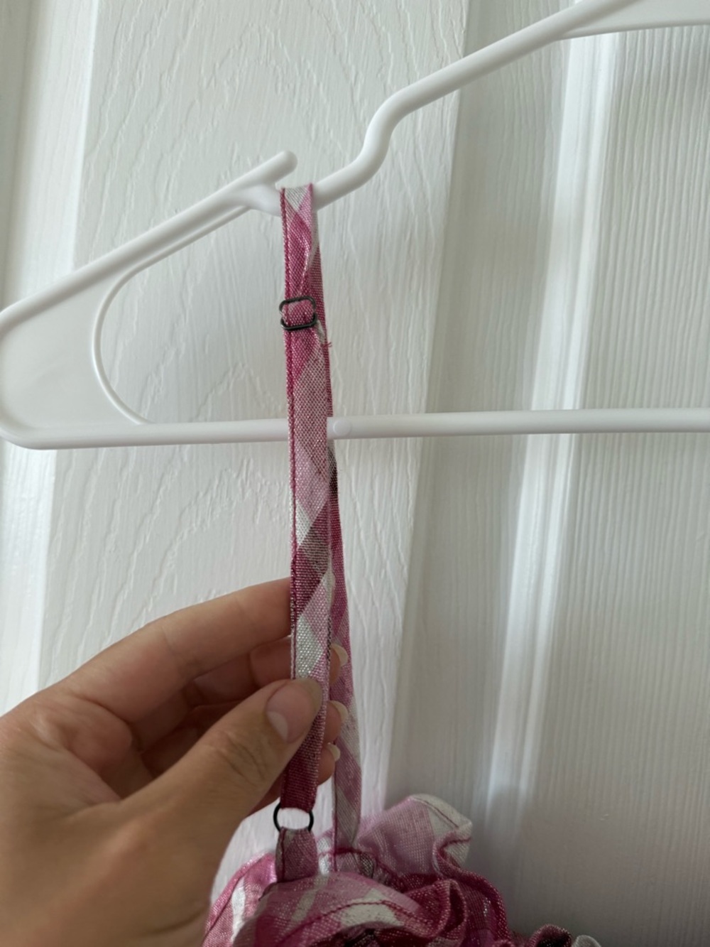 Pilcro Pink Plaid Spaghetti Strap Tank Top - Picture 4 of 5